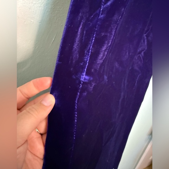 Eugene Alexander deep purple velvet strapless jeweled gown - Picture 9 of 11